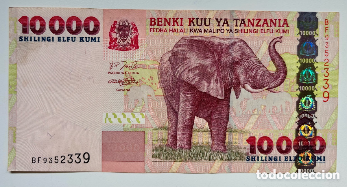 Banconote internazionali: Billete TANZANIA 10000 Shilingi (2003)