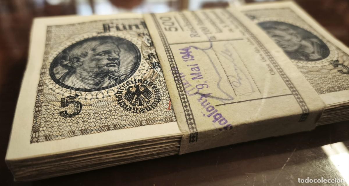 Billetes extranjeros: Alemania Taco 100 billetes 5 Reichsmark 1940 Pick R138a Mbc Vf