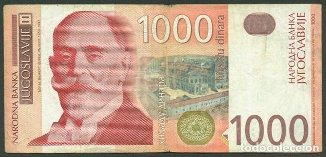 Billetes extranjeros: YUGOSLAVIA. 1000 dinara 2001. Pick 158.