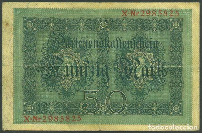 Billetes extranjeros: ALEMANIA. I G.M. 50 mark 5.8.1914. Pick 49 b. 7 digitos.