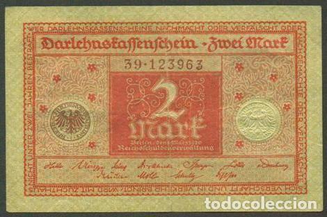 Billetes extranjeros: ALEMANIA. Post I G.M. 2 mark 1.3.1920. Pick 59.