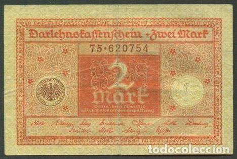 Billetes extranjeros: ALEMANIA. Post I G.M. 2 mark 1.3.1920. Pick 59.