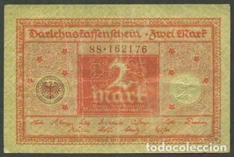 Billetes extranjeros: ALEMANIA. Post I G.M. 2 mark 1.3.1920. Pick 59.