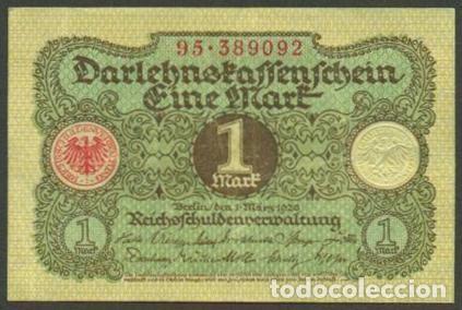 Billetes extranjeros: ALEMANIA. Post I G.M. 1 mark 1.3.1920. Pick 58.