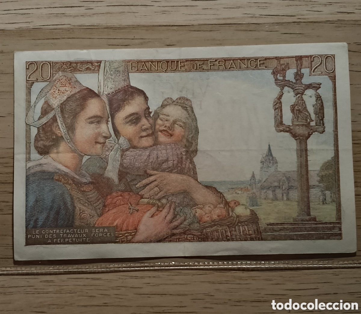 Billetes extranjeros: Francia. 20 Francs 1949. - Foto 2