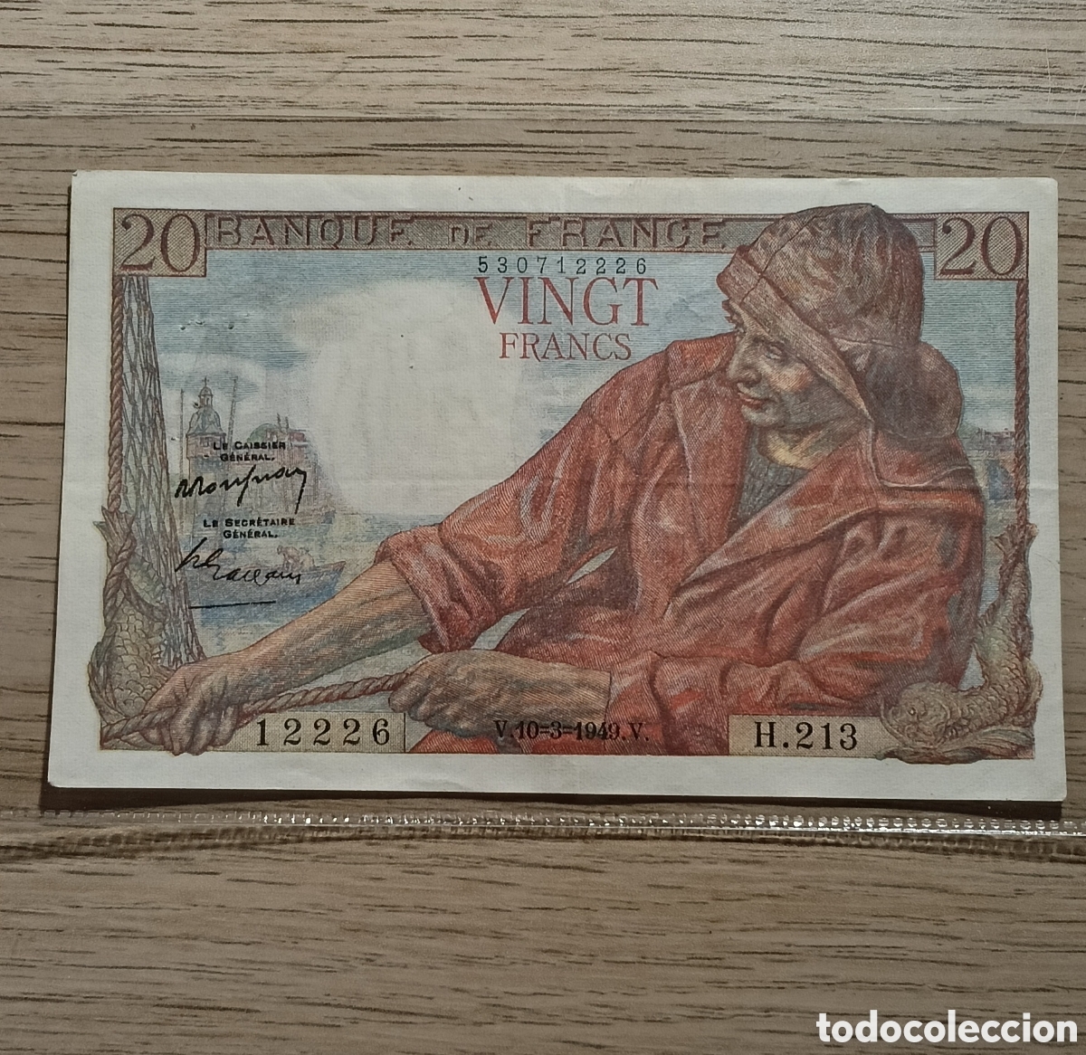 Billetes extranjeros: Francia. 20 Francs 1949.