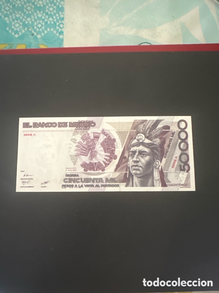 Billetes extranjeros: Billete de M&eacute;xico de 50000 pesos a&ntilde;o 1986 serie AA sin circular