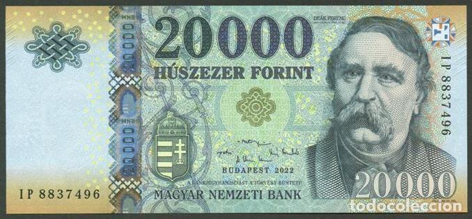 Billetes extranjeros: HUNGRIA. 20000 forint 2022. S/C