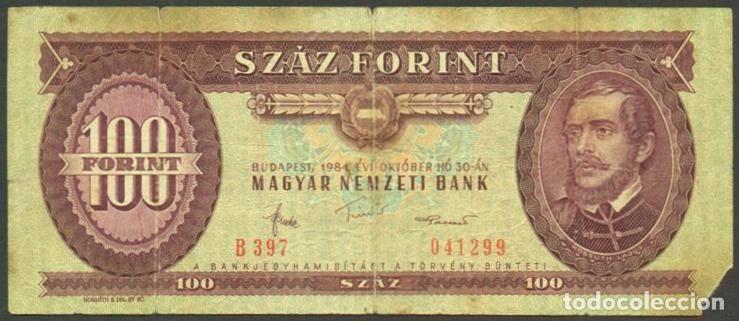 Billetes extranjeros: HUNGRIA. 100 forint 30.10. 1984. Pick 171g.
