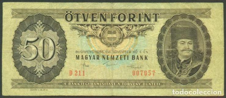 Billetes extranjeros: HUNGRIA. 50 forint 4.11. 1986. Pick 170g.