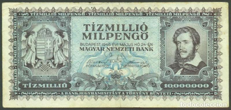 Billetes extranjeros: HUNGRIA. 10000000 milpengo 24.5. 1946. Pick 129.