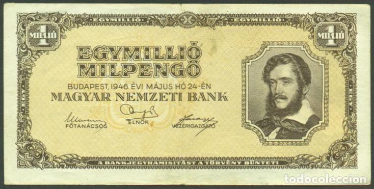 Billetes extranjeros: HUNGRIA. 1 Million Milpengo 24.5. 1946. Pick 128.