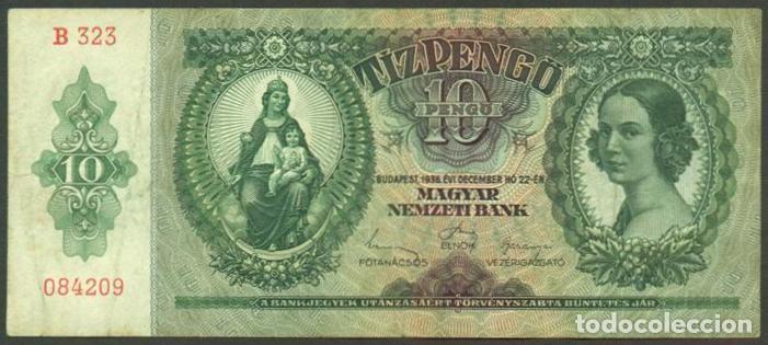Billetes extranjeros: HUNGRIA. 10 pengo 1936. Pick 100.