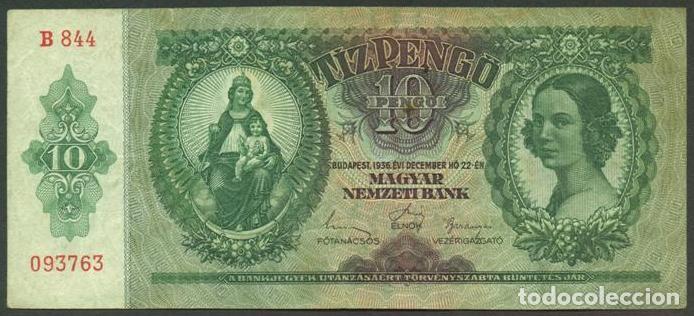 Billetes extranjeros: HUNGRIA. 10 pengo 1936. Pick 100.