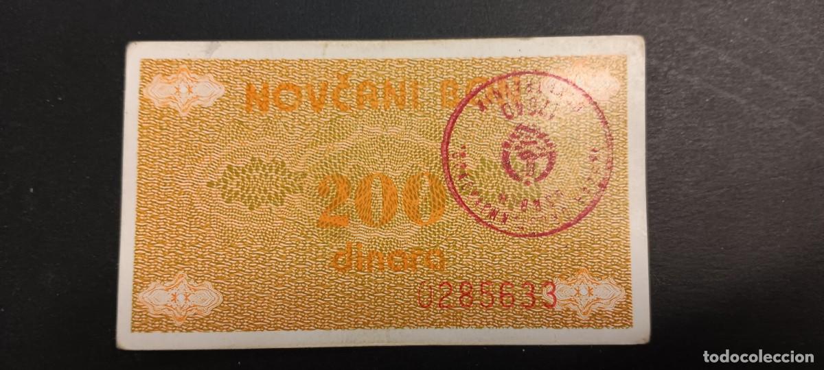 Billetes extranjeros: BOSNIA HERZEGOVINA 200 DINARA 1992 BC P=48