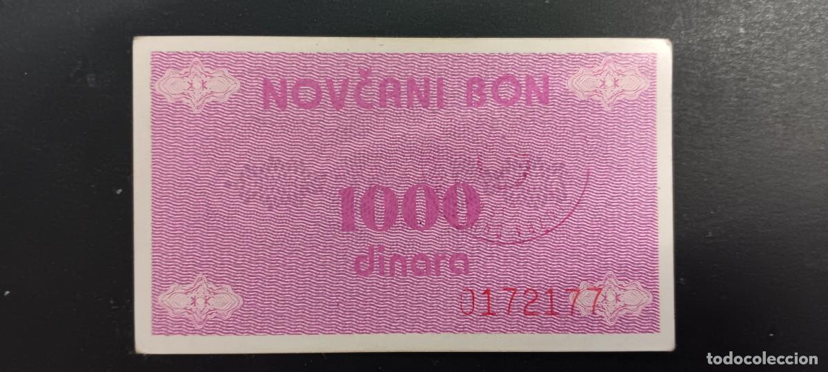 Billetes extranjeros: BOSNIA HERZEGOVINA 1000 DINARA 1992 BC P=50