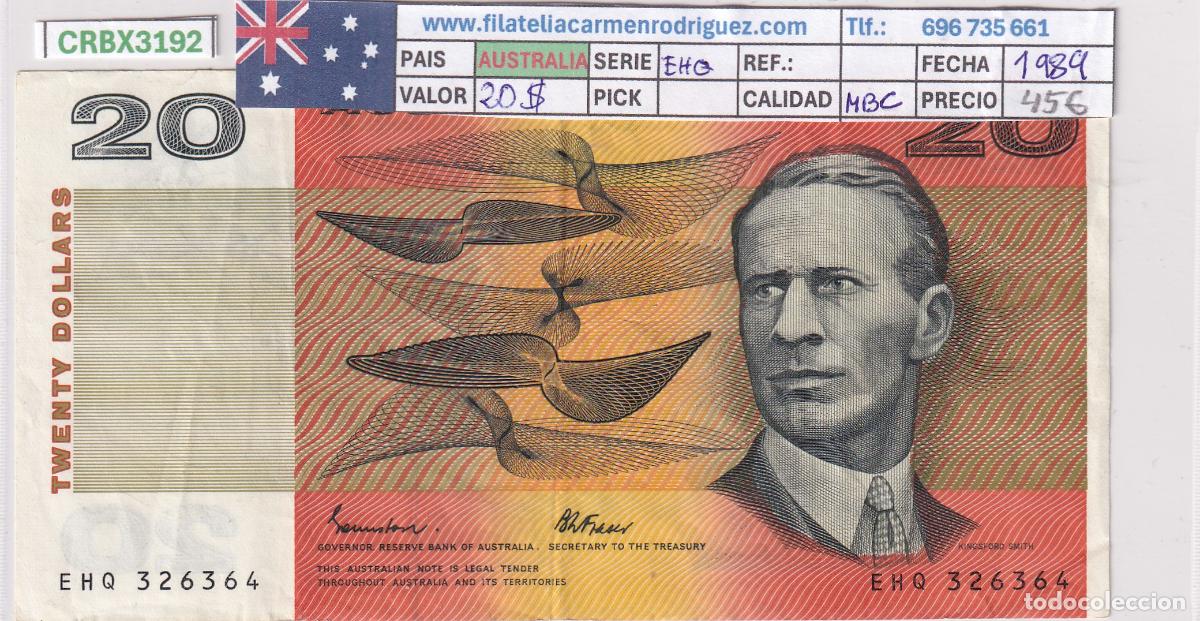 Billets internationaux: CRBX3192 BILLETE AUSTRALIA 20 DOLARES 1989 SERIE EHQ MBC