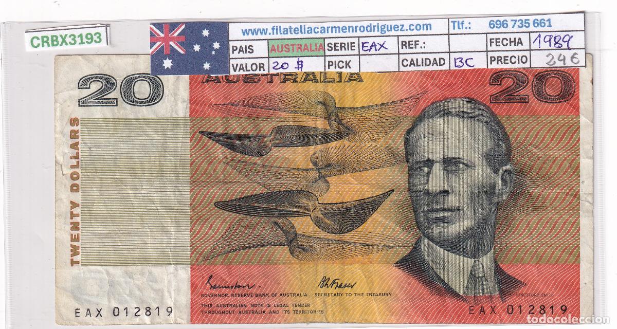 International Banknotes: CRBX3193 BILLETE AUSTRALIA 20 DOLARES 1989 SERIE EAX BC