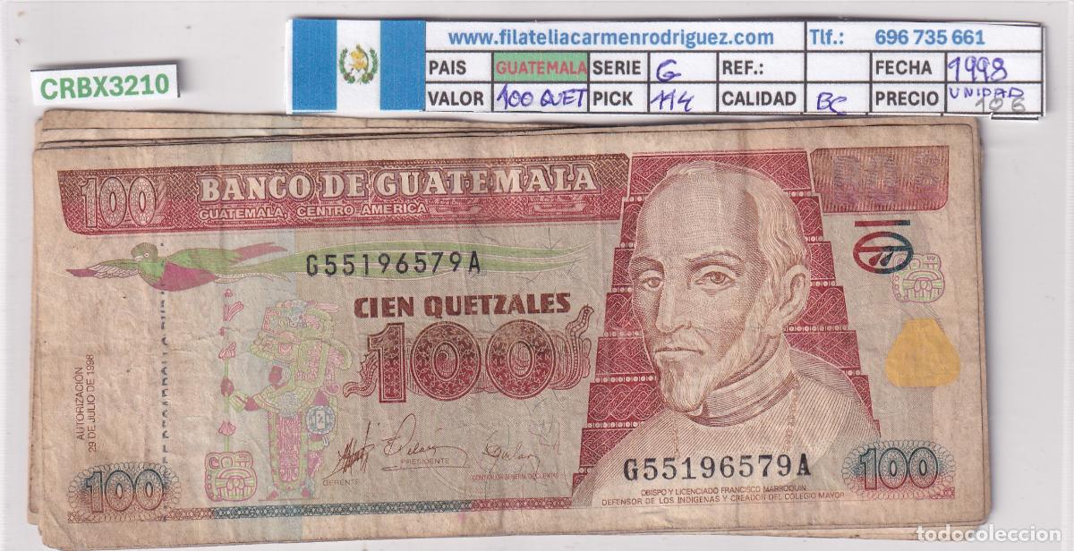 Internationale Banknoten: CRBX3210 BILLETE GUATEMALA 100 QUETZALES 1998 MC