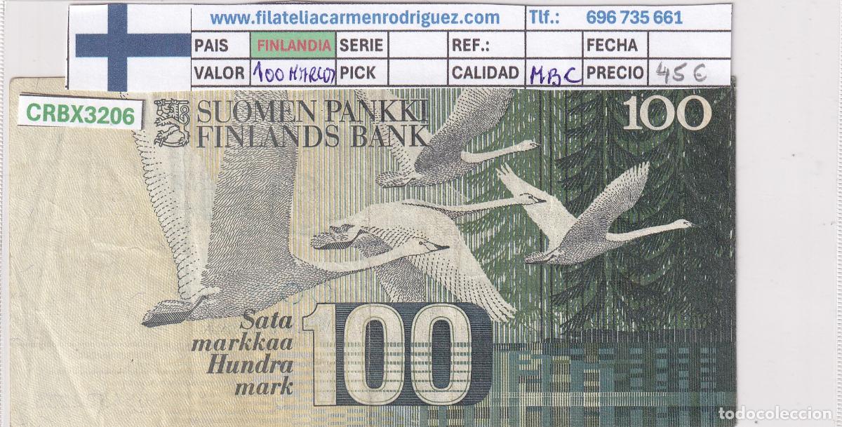 International Banknotes: CRBX3206 BILLETE FINLANDIA 100 MARCOS 1986 MBC