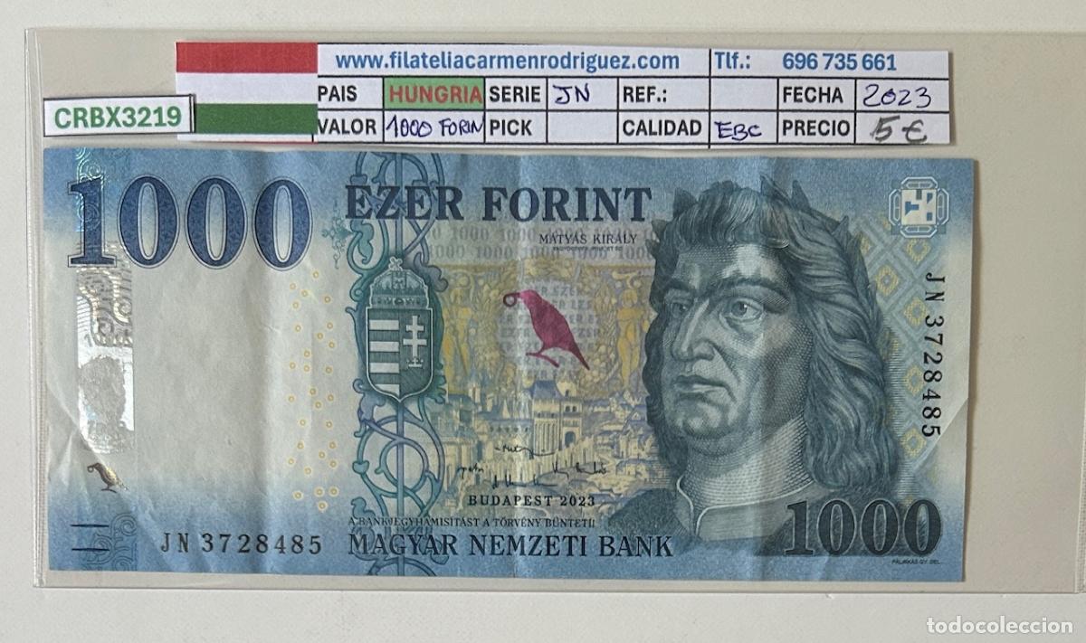 Internationale Banknoten: CRBX3219 BILLETE HUNGRIA 1000 FORINT 2023 SERIE JN EBC