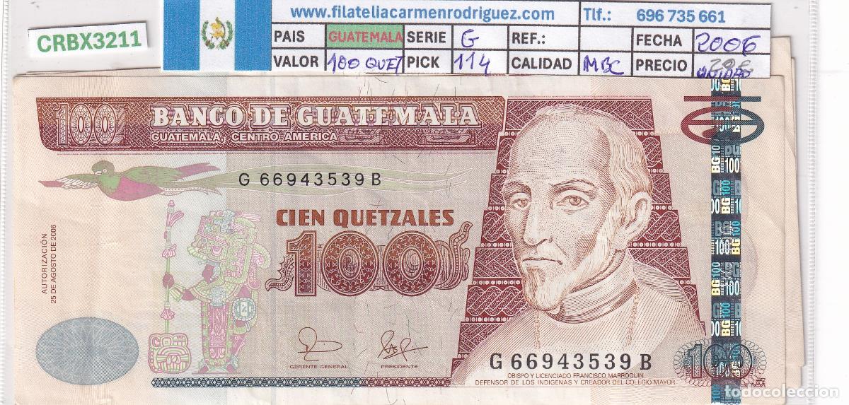International Banknotes: CRBX3211 BILLETE GUATEMALA 100 QUETZALES 2006 MBC