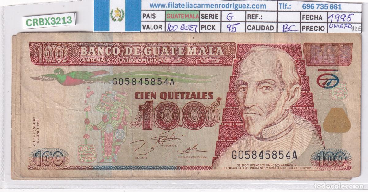 Internationale Banknoten: CRBX3213 BILLETE GUATEMALA 100 QUETZALES 1995 BC