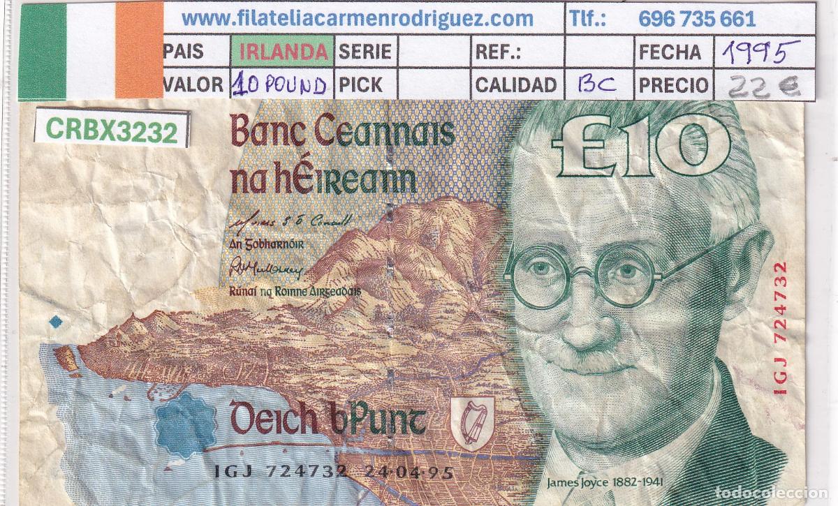 Billetes extranjeros: CRBX3232 BILLETE IRLANDA 10 POUND 1995 BC