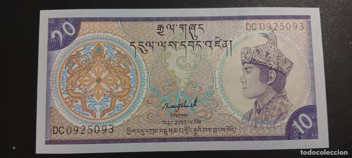 Billetes extranjeros: BHUTAN 10 NGULTRM 1992 S/C P=15b