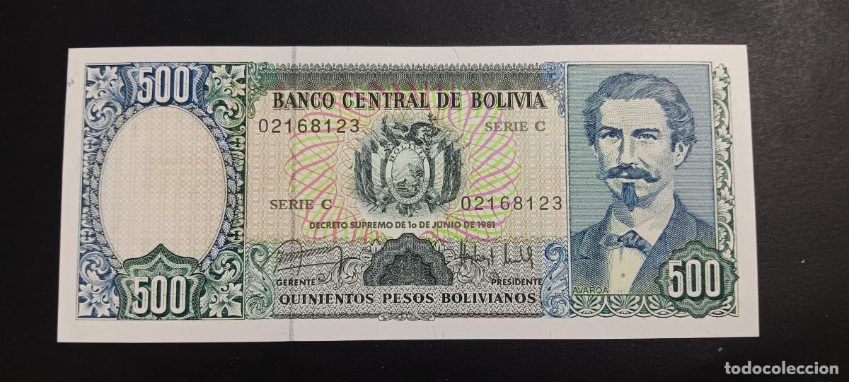 Billetes extranjeros: BOLIVIA 500 PESOS BOLIVIANOS 1981 S/C P=166