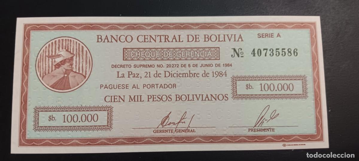 Billetes extranjeros: BOLIVIA 50 CENTAVOS EN 100000 PESOS BOLIVIANOS 1987 S/C P=198