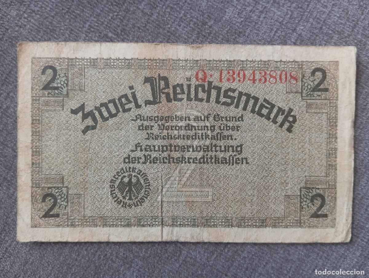 Billetes extranjeros: Alemania 2 reichsmark 1940-45 ( III reich territorios ocupados) pick R137 BC+
