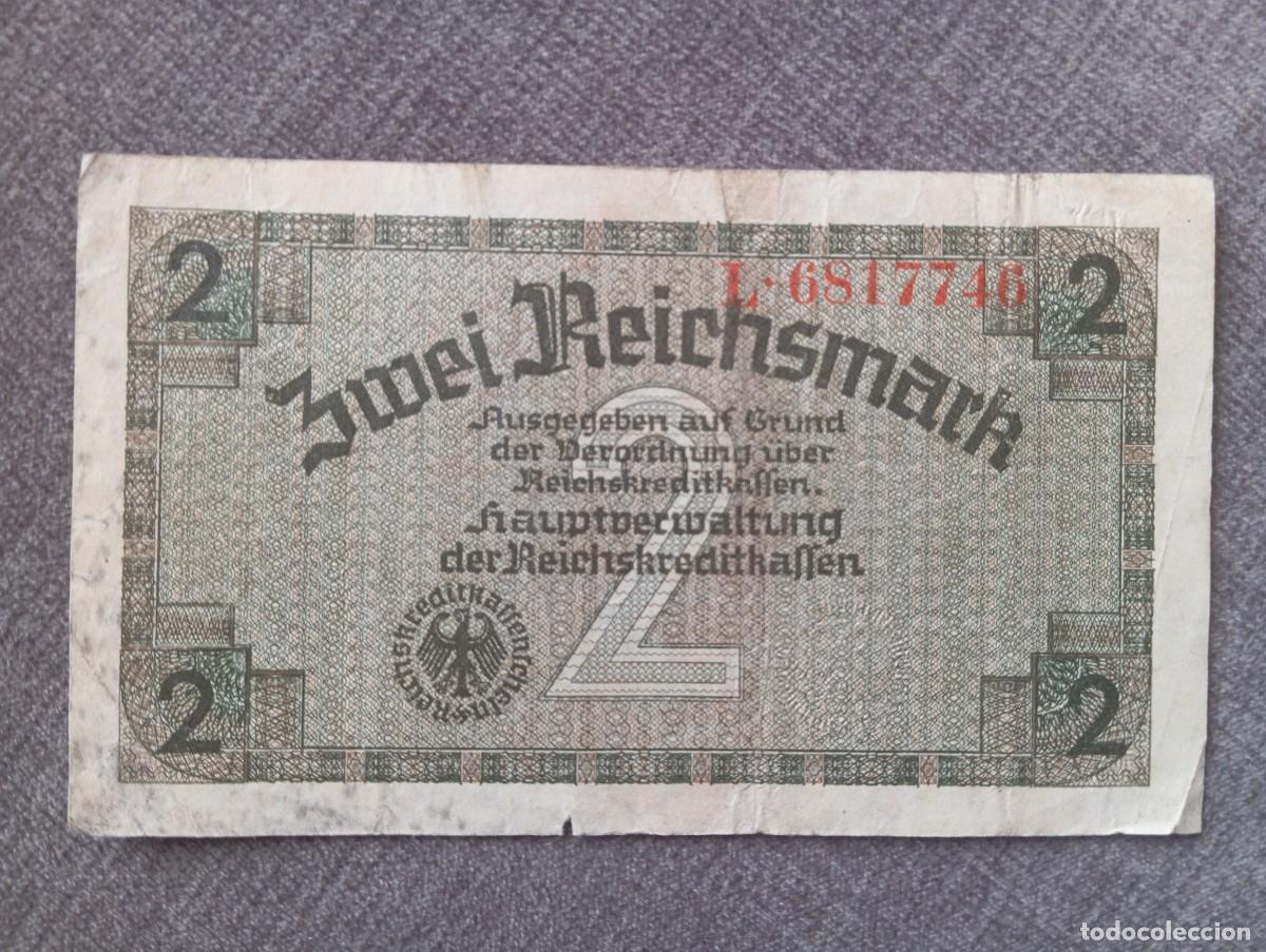 Billetes extranjeros: Alemania 2 reichsmark 1940-45 ( III reich territorios ocupados) pick R137 BC+