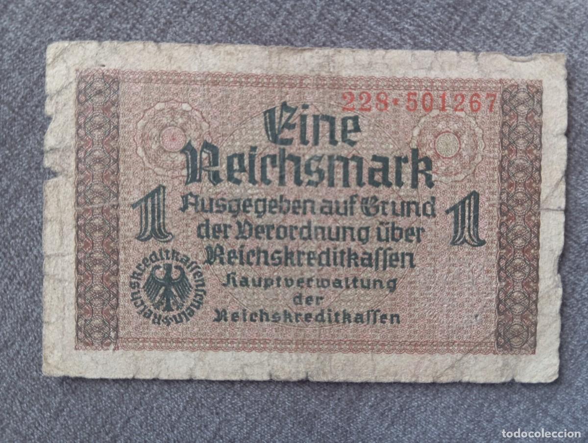 Billetes extranjeros: Alemania 1 reichsmark 1940-45 ( III reich territorios ocupados) pick R136 BC