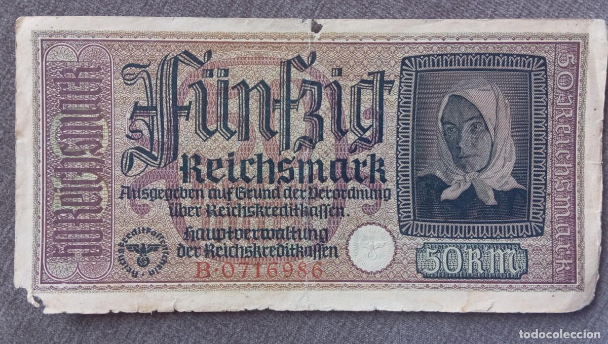 Billetes extranjeros: Alemania III Reich 50 reichsmark 1940-45 (territorios ocupados) pick R140