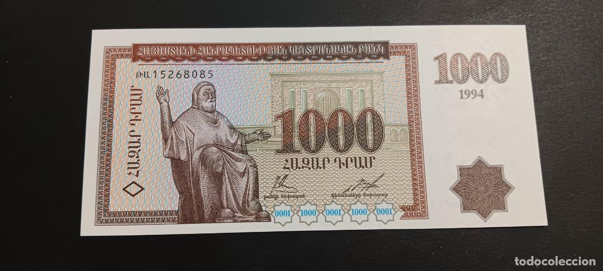 Billetes extranjeros: ARMENIA 1000 DRAM 1994 S/C P=39