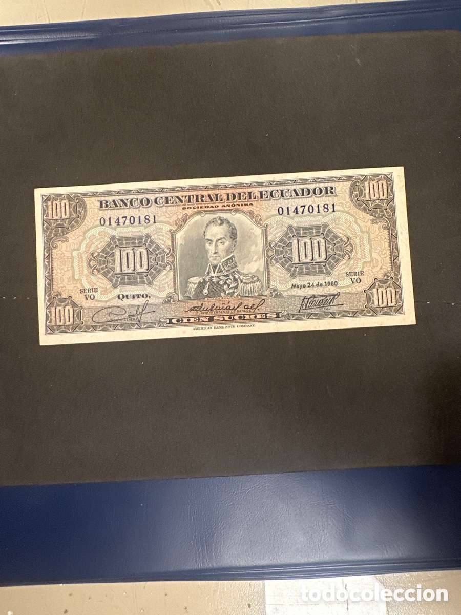 Billetes extranjeros: Billete de Ecuador de 100 sucres a&ntilde;o 1980 firma no com&uacute;n