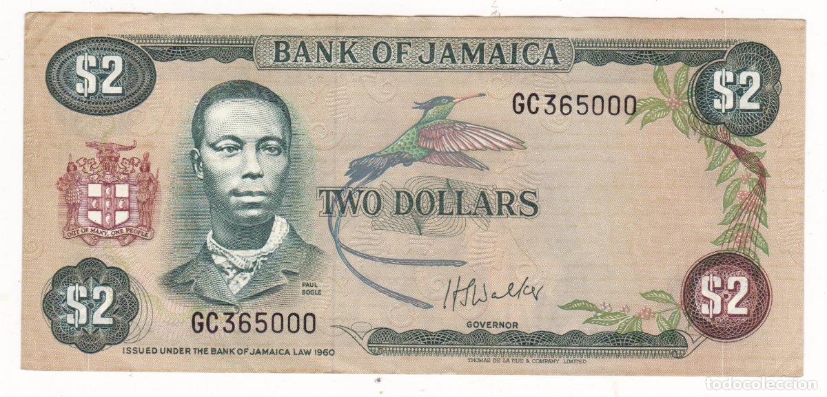 Billetes extranjeros: BS1-1-Billete 2 $ JAMAICA