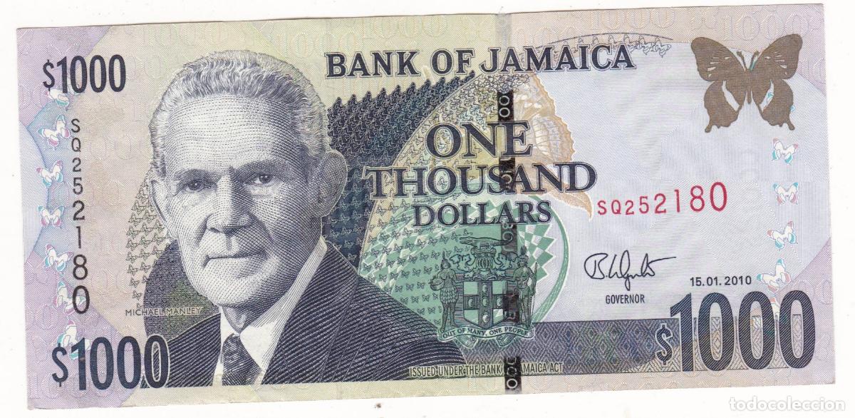 Billetes extranjeros: BS1-1-Billete 1000 $ JAMAICA