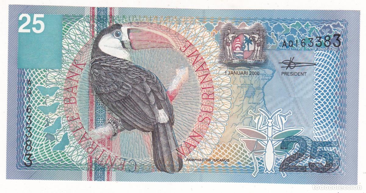 Billetes extranjeros: BS1-2-Billete 25 Gulden SURINAM . Sin Circular