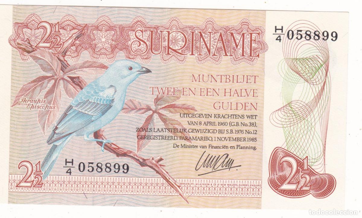 Billetes extranjeros: BS1-2-Billete 2.1/2 Gulden SURINAM . Sin Circular