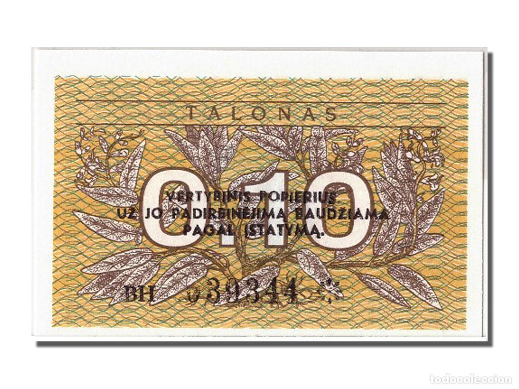 Billetes extranjeros: [#300836] Billete, 0.10 Talonas, 1991, Lituania, UNC