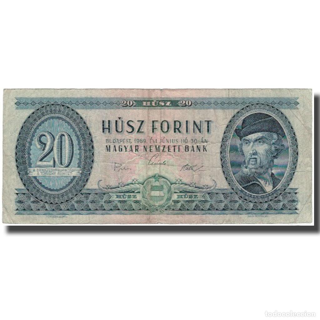 Billetes extranjeros: [#599461] Billete, 20 Forint, Hungr&iacute;a, 1969-06-30, KM:169e, BC