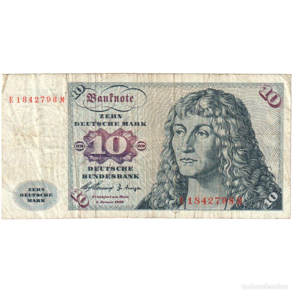 Billetes extranjeros: [#335767] ALEMANIA - REP&Uacute;BLICA FEDERAL, 10 Deutsche Mark, 1960-01-02, RC