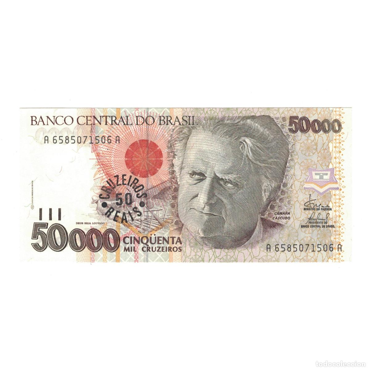 Billetes extranjeros: [#147414] Billete, 50,000 Cruzeiros, Brasil, KM:234a, UNC