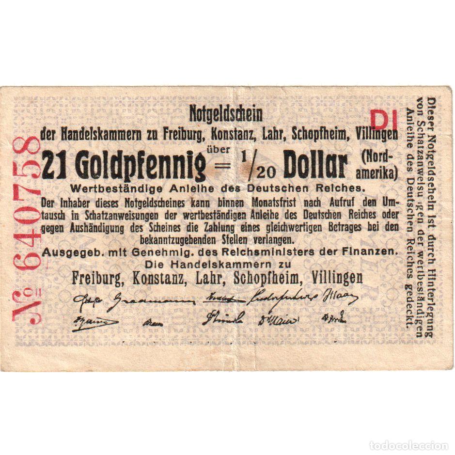 Billetes extranjeros: [#1290814] Alemania, 21 GOLDPFENNIG, MBC