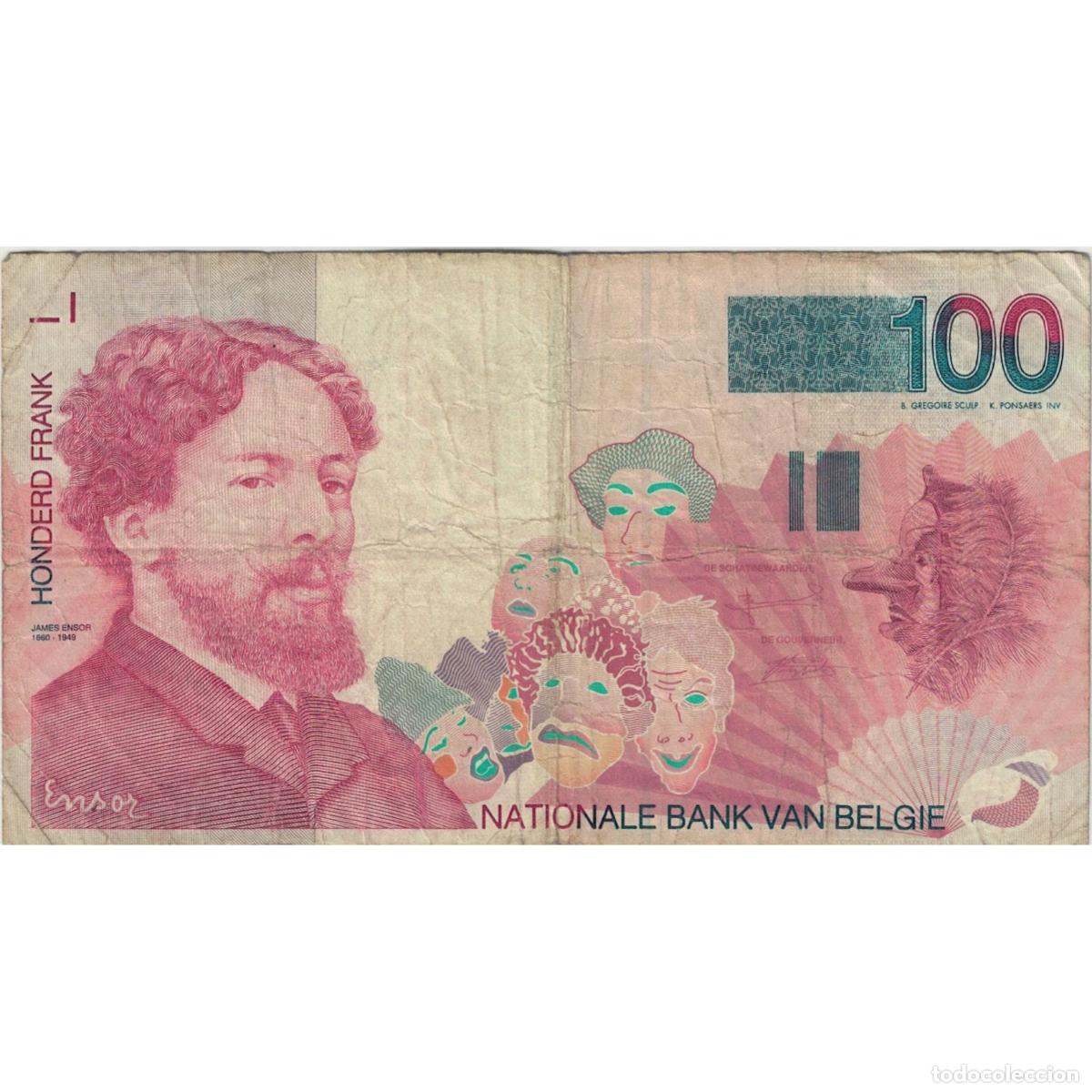 Billetes extranjeros: [#191366] Billete, 100 Francs, B&eacute;lgica, KM:147, RC