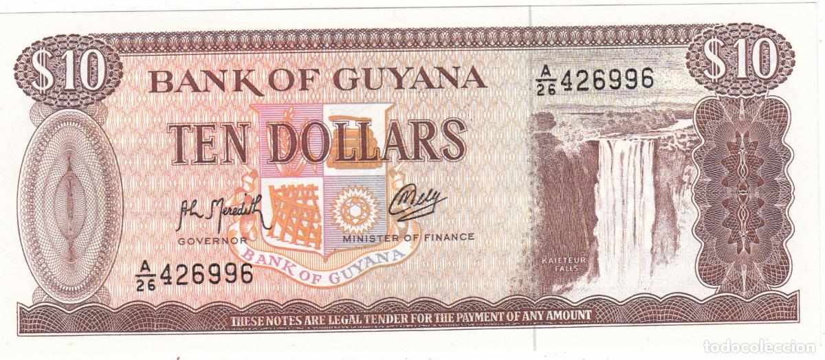 Billetes extranjeros: BS1-3-Billete 10 Dollars GUYANA .Sin Circular .
