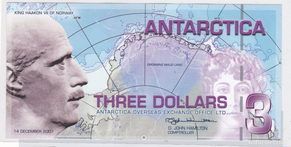 Billetes extranjeros: BS1-4-Billete 3 Dollars ANTARTIDA .Sin Circular .