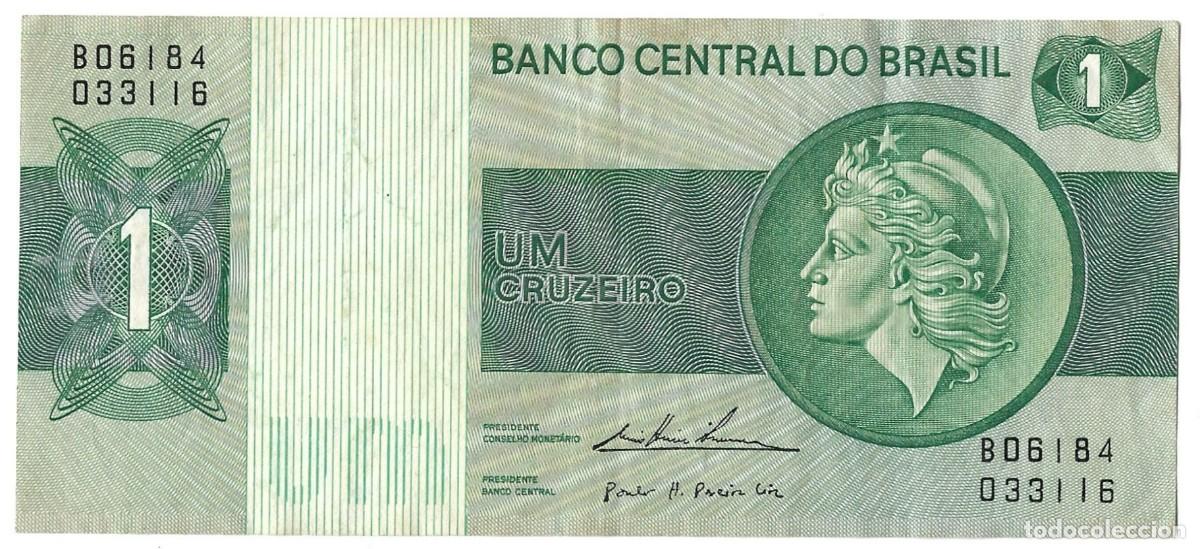 Billetes extranjeros: Billete Hist&oacute;rico de 1 Cruzeiro 1980 (Estampa B / 2.&ordf; Edici&oacute;n)
